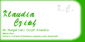 klaudia czipf business card